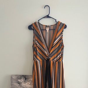 Sleeveless Striped Summer Dress